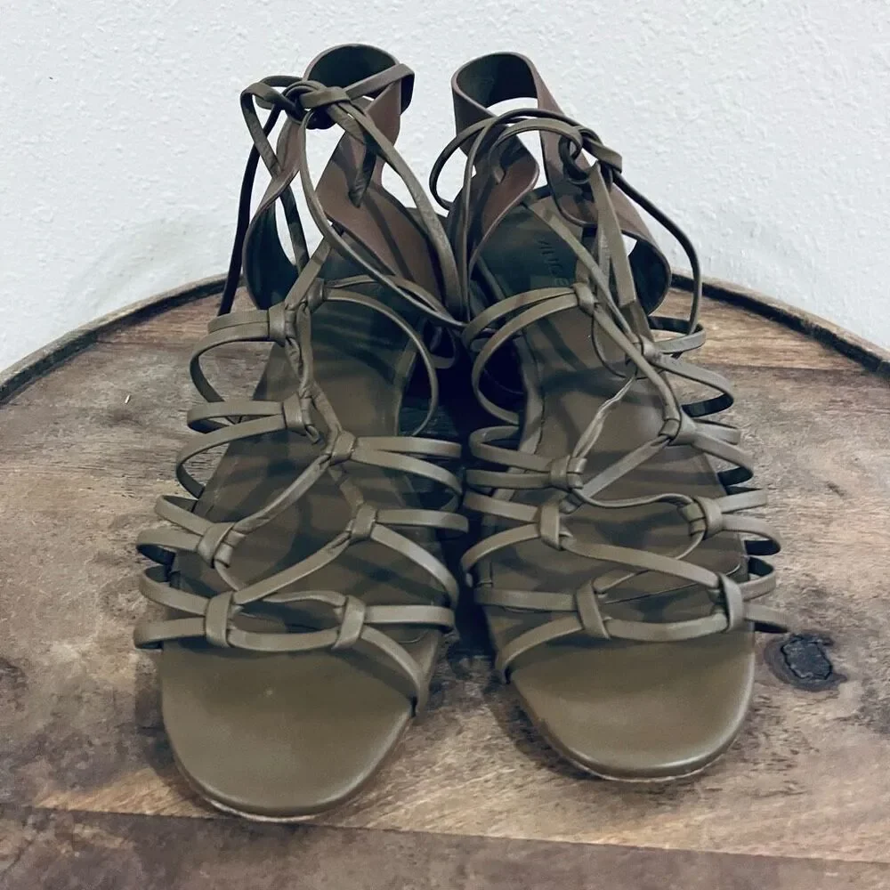VINCE Beaumont Knotted Leather Gladiator Sandals Women’s 9